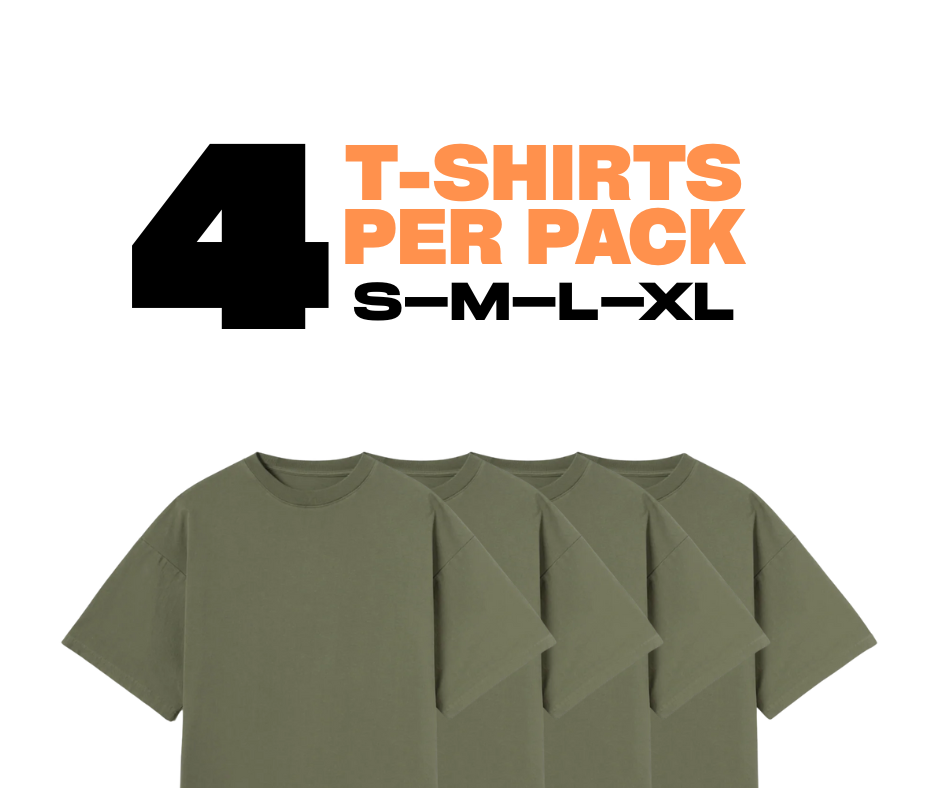 "Olive Green" Blank T-shirt ( Pack of 4 )