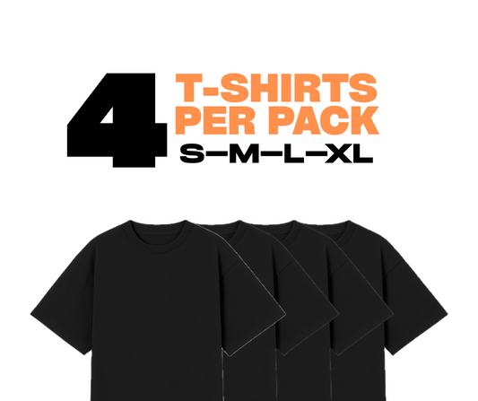 "Piano Black" Blank T-shirt ( Pack of 4 )