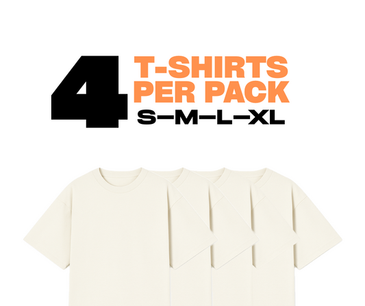 "Pearl White" Blank T-shirt ( Pack of 4 )