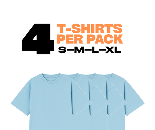 "Baby Blue" Blank T-shirt ( Pack of 4 )