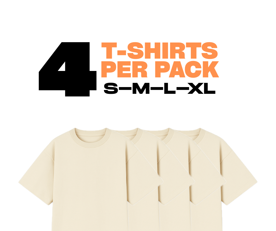 "Heavy Cream" Blank T-shirt ( Pack of 4 )