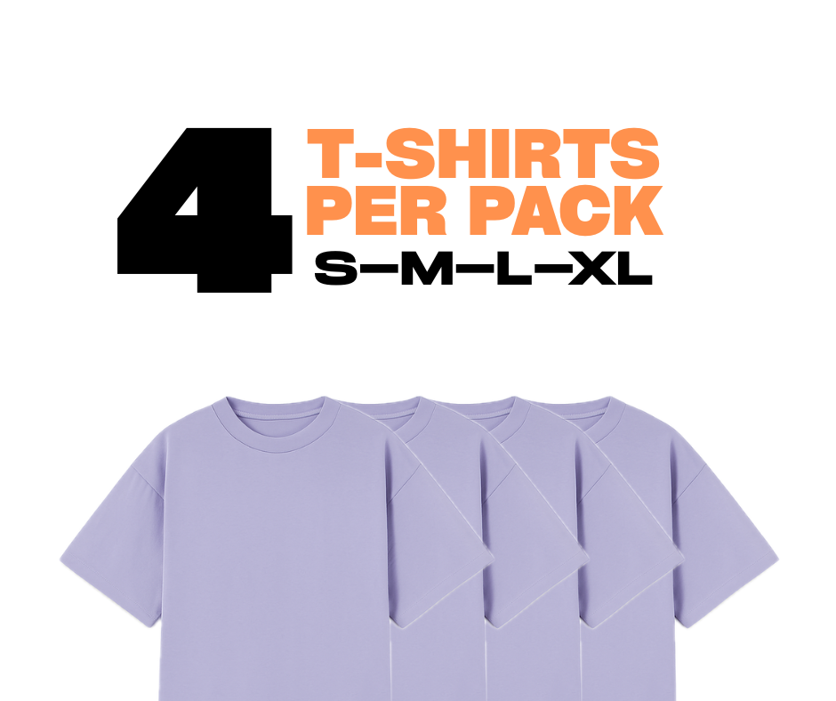"Pastel Purple" Blank T-shirt ( Pack of 4 )