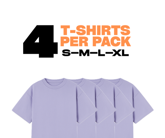 "Pastel Purple" Blank T-shirt ( Pack of 4 )